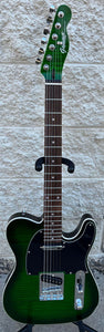 GAMMA [SOLD] Custom TG22-01, Delta Star Model Guitar, Quilted Flame Gamma Green