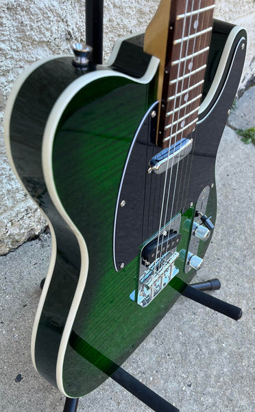 GAMMA [SOLD] Custom TG22-01, Delta Star Model Guitar, Quilted Flame Gamma Green