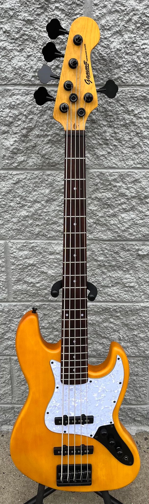 GAMMA [SOLD] Custom J524-01, 5 String Beta Model, Transparent Marigold