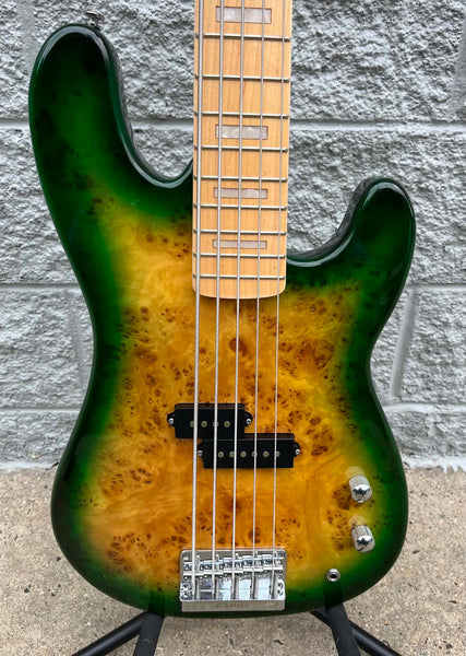 GAMMA Custom P526-01, 5 String Alpha Model, Emerald Forest Burl Burst