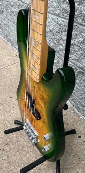 GAMMA Custom P526-01, 5 String Alpha Model, Emerald Forest Burl Burst