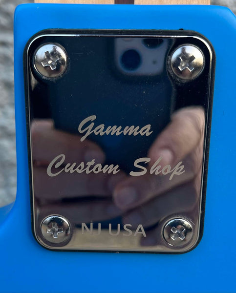 GAMMA Custom JF25-01, Fretless Beta Model, Retro Sonic Blue