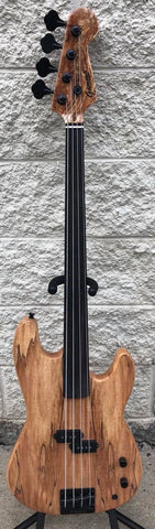 GAMMA [SOLD] Custom PF21-03, Fretless Alpha Model, Spalted Maple