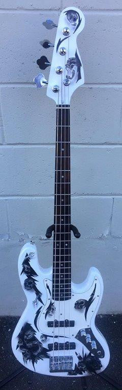 GAMMA [SOLD] Custom J17-02, Beta Model, Bruce Skull Bass, Polar White