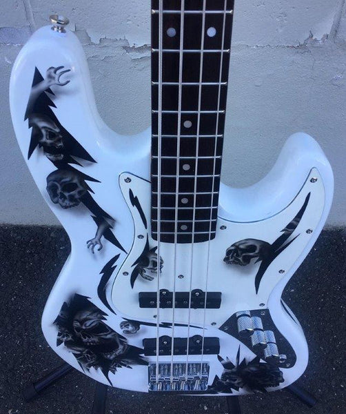 GAMMA [SOLD] Custom J17-02, Beta Model, Bruce Skull Bass, Polar White